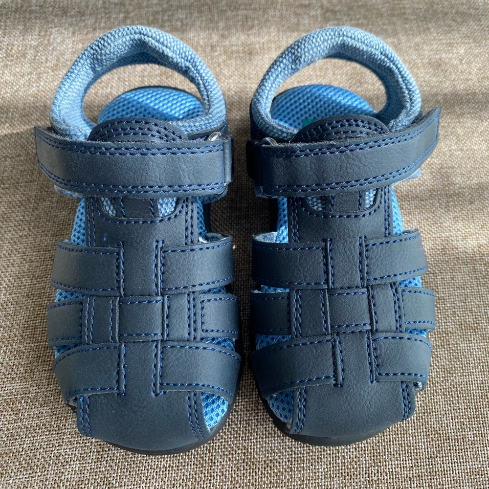 Navy Blue Kids Sandals Size 7M Toddler